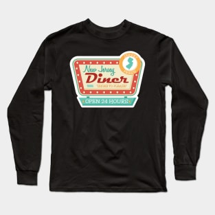 Retro New Jersey Diner Sign Long Sleeve T-Shirt